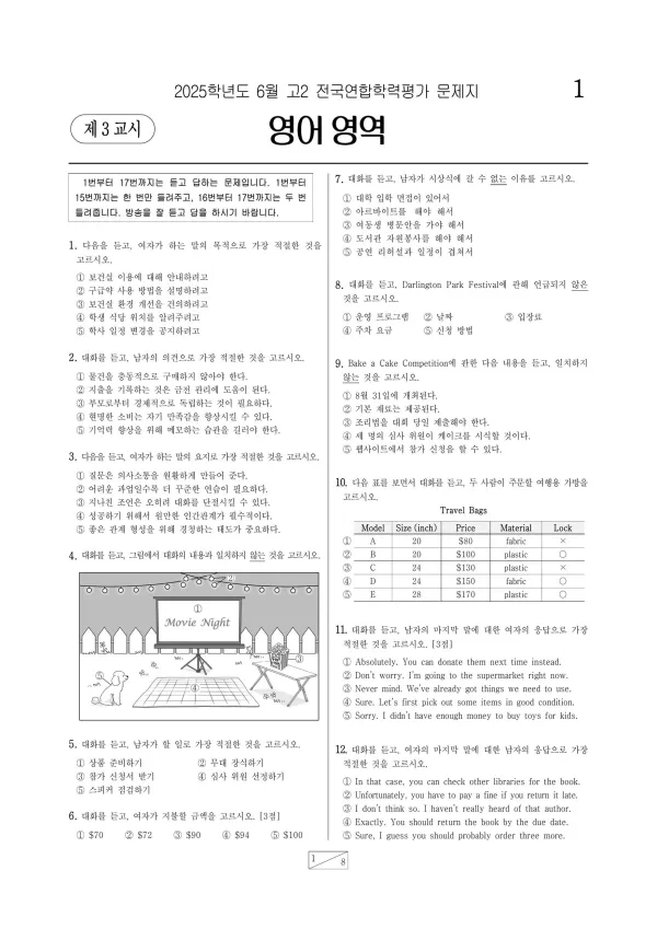 2025년 6월 고2 영어