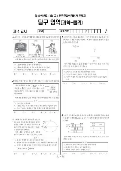 2015년 11월 고1 물리