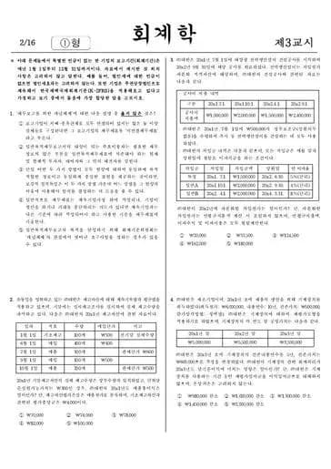 2024년 제59회 공인회계사 1차 회계학
