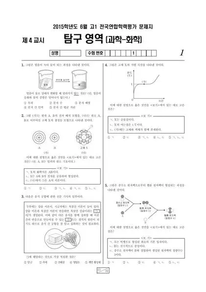 2015년 6월 고1 화학