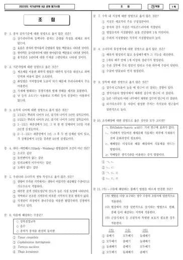 2022년 국가공무원 9급 조림 (가)