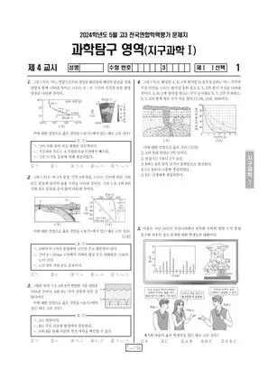 2024년 5월 고3 과학탐구 지구과학 I