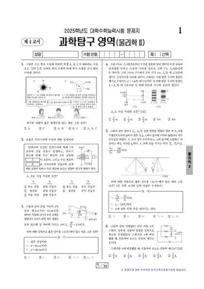 2025년 수능 과학탐구 물리학 II 썸네일 이미지