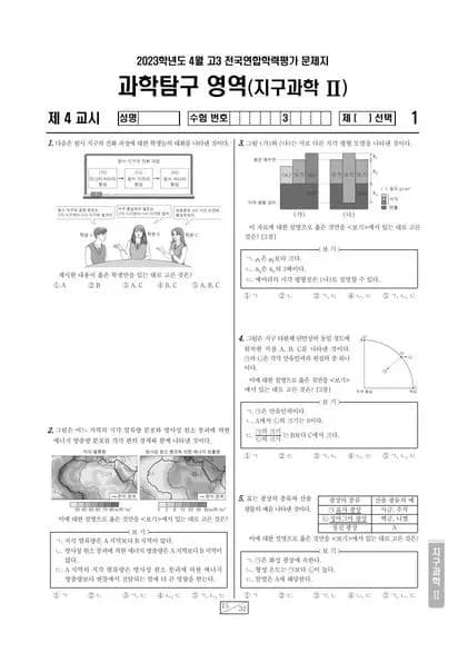 2023년 4월 고3 과학탐구 지구과학 II 썸네일 이미지