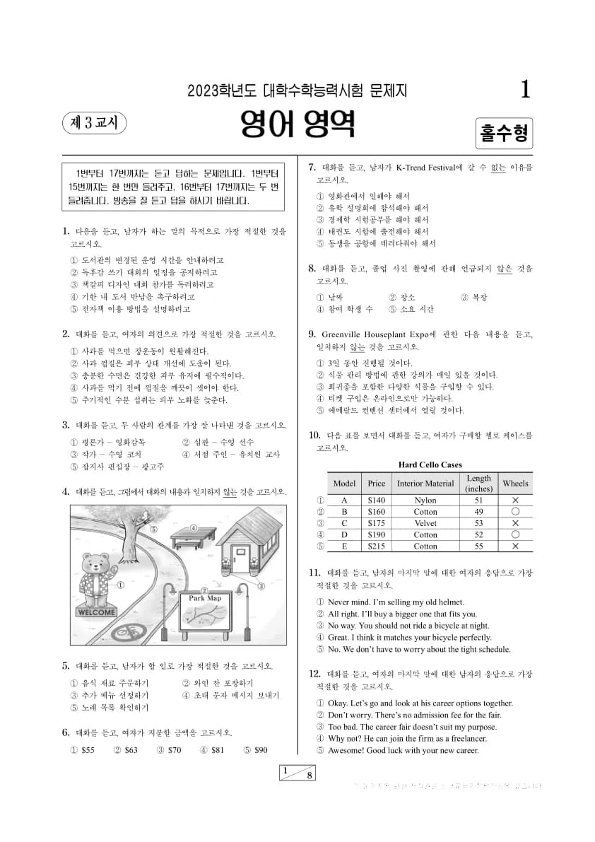2023년 수능 영어 썸네일 이미지