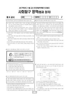 2017년 11월 고2 사회탐구 법과 정치