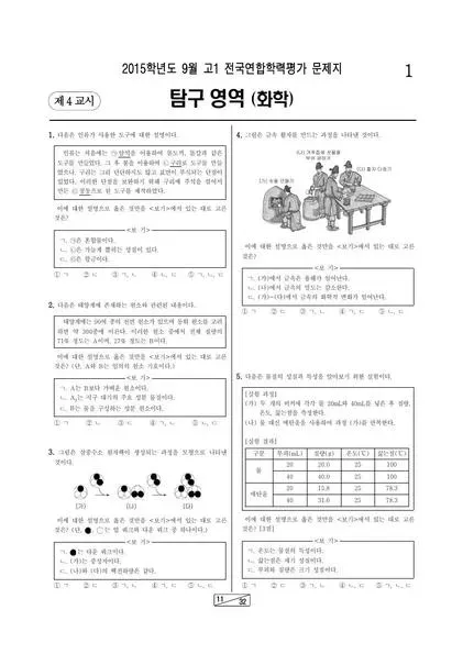 2015년 9월 고1 화학