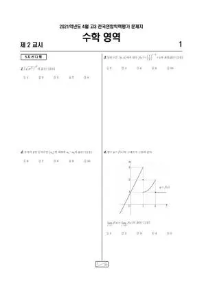 2021년 4월 고3 수학 기하