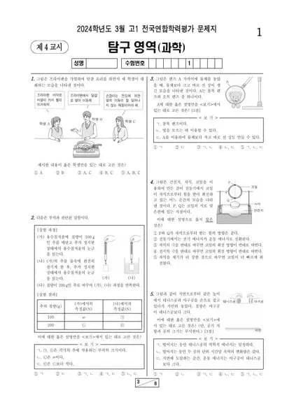 2024년 3월 고1 과학탐구 통합과학 썸네일 이미지