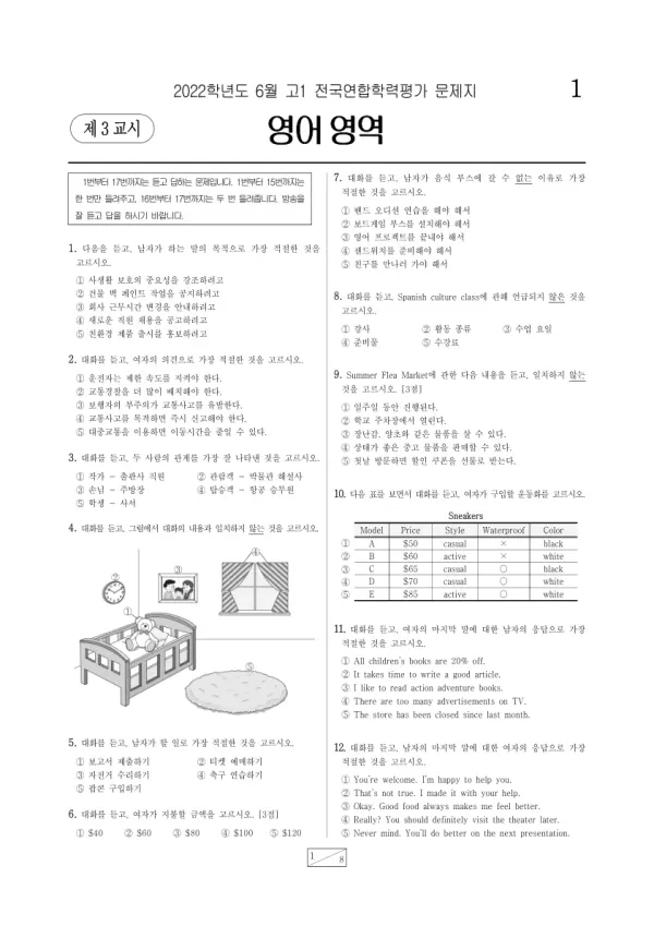 2022년 6월 고1 영어