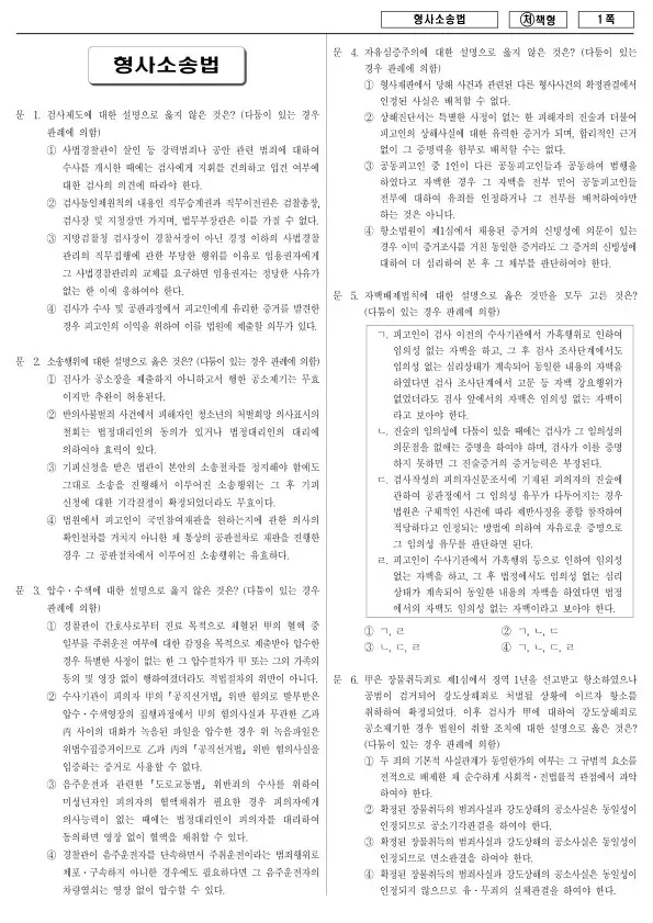 2015년 국가공무원 9급 형사소송법 (처)