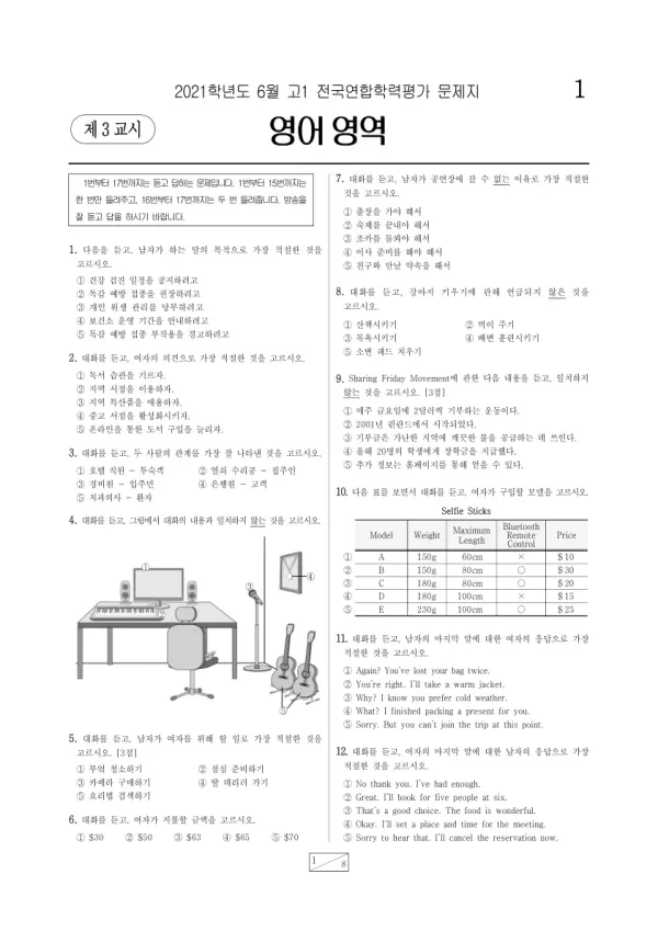 2021년 6월 고1 영어