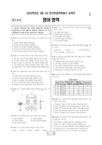 2025년 3월 고3 영어