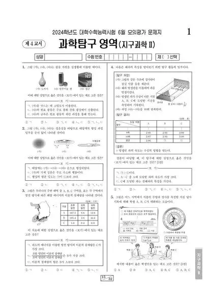 2024년 6월 고3 과학탐구 지구과학 II