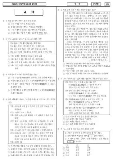 2022년 국가공무원 9급 국어 (가)