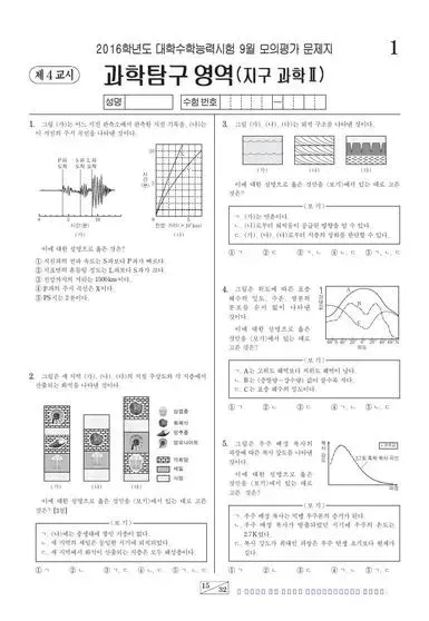 2016년 9월 고3 과학탐구 지구과학 II