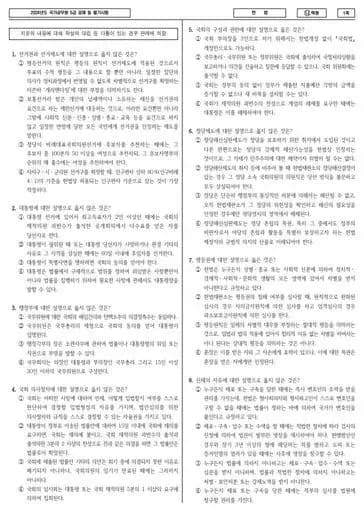 2024 국가공무원 5급 1차 헌법 (나)