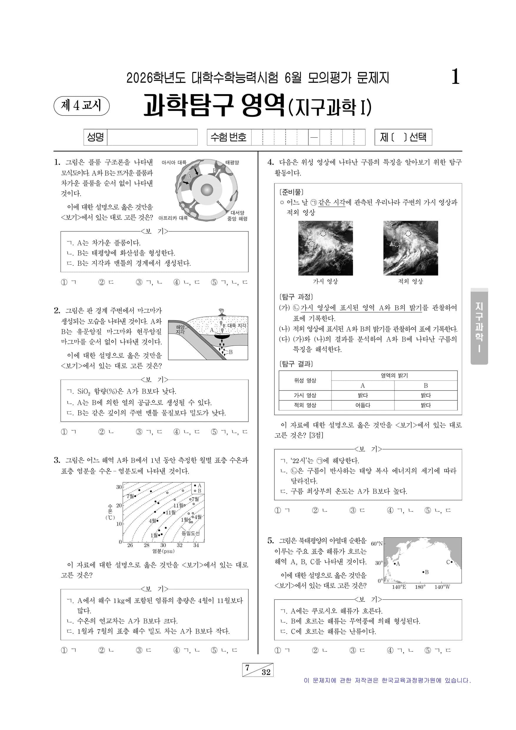 2026년 6월 고3 지구과학I 썸네일 이미지