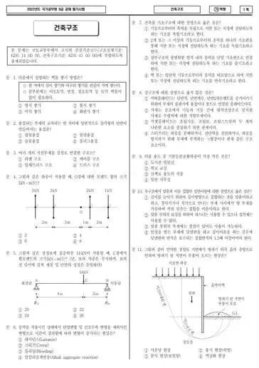 2022년 국가공무원 9급 건축구조 (가)