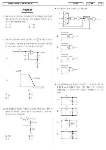 2024년 국가공무원 7급 2차 전자회로 (나) 썸네일 이미지