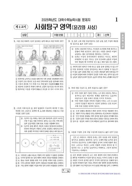 2025년 수능 사회탐구 윤리와 사상 썸네일 이미지