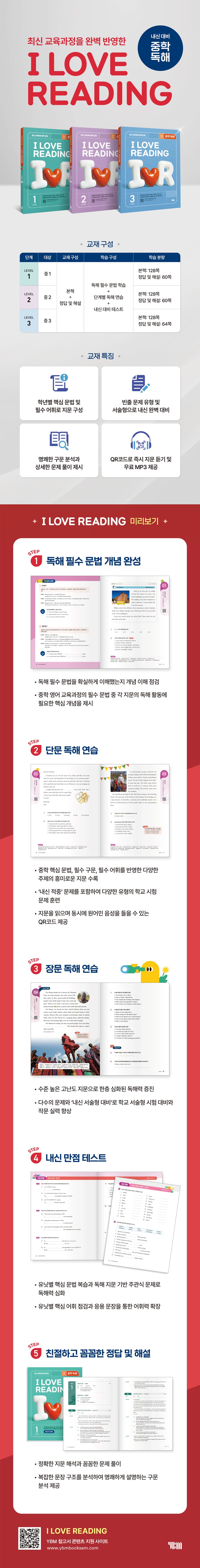 (중등) I Love Reading 1 2