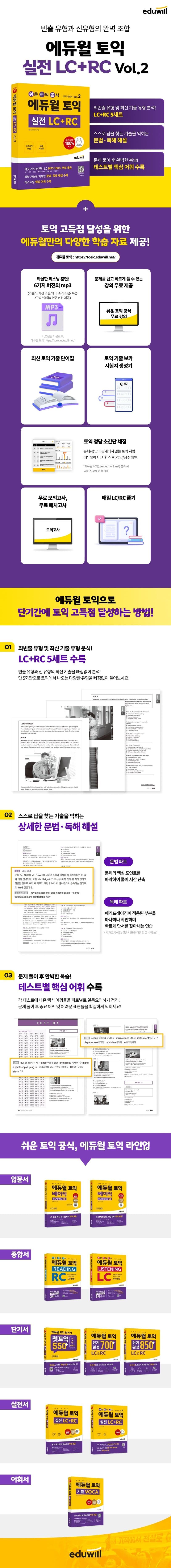 에듀윌 토익 실전 LC+RC Vol.2 2