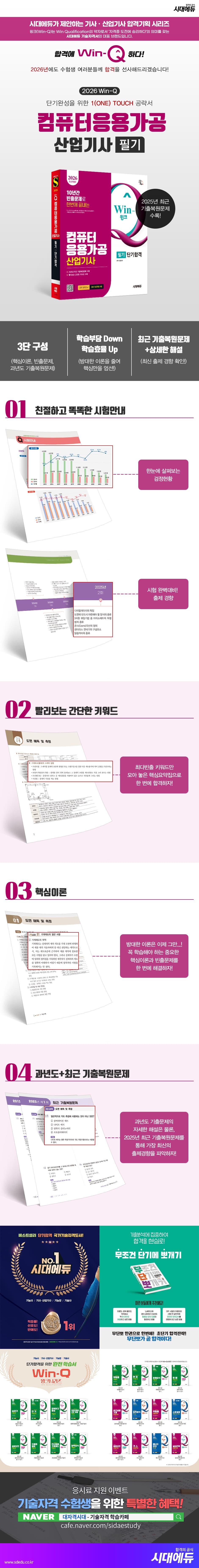 2026 시대에듀 Win-Q 컴퓨터응용가공산업기사 필기 단기합격 2