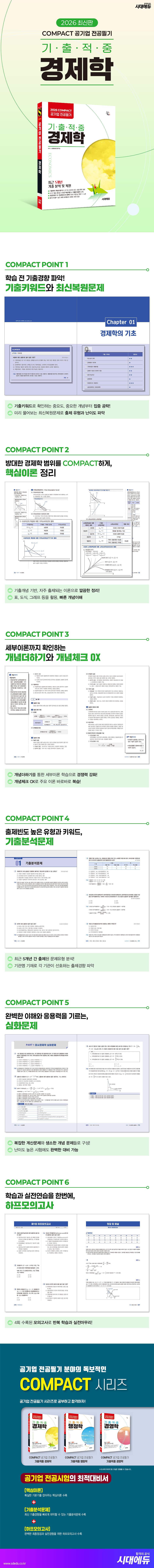2026 시대에듀 COMPACT 공기업 전공필기 기출적중 경제학 2