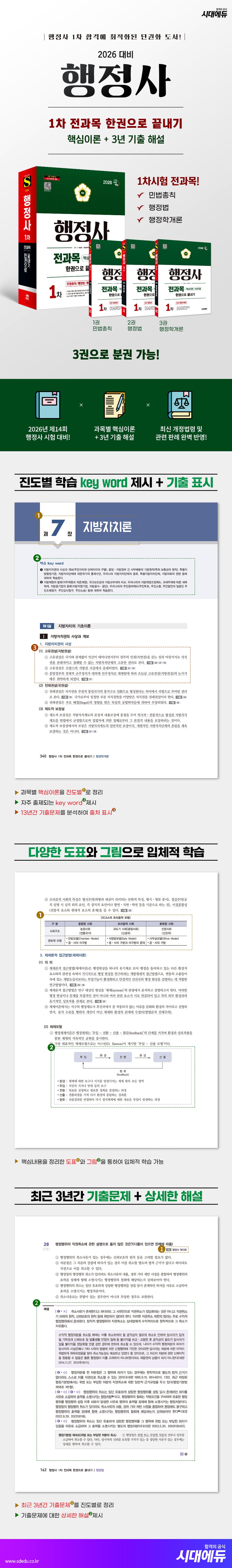 2026 시대에듀 행정사 1차 전과목 한권으로 끝내기 2