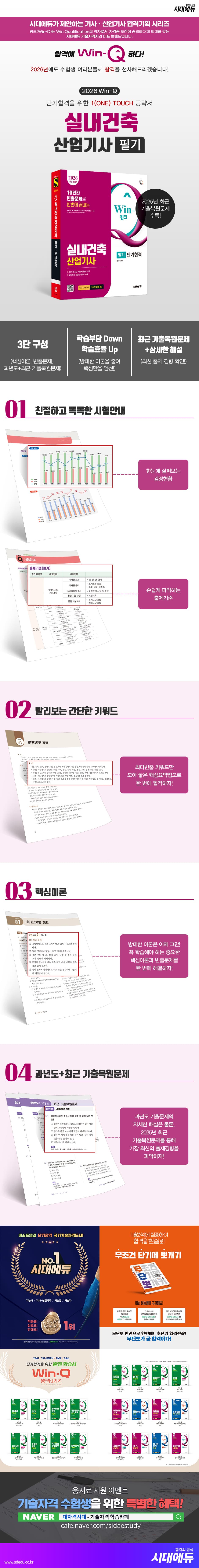 2026 시대에듀 Win-Q 실내건축산업기사 필기 단기합격 2