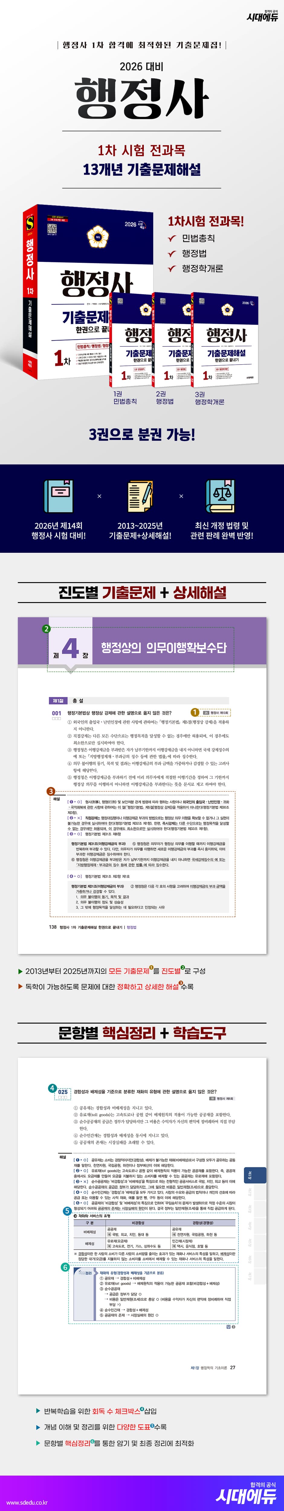 2026 시대에듀 행정사 1차 기출문제해설 한권으로 끝내기 2