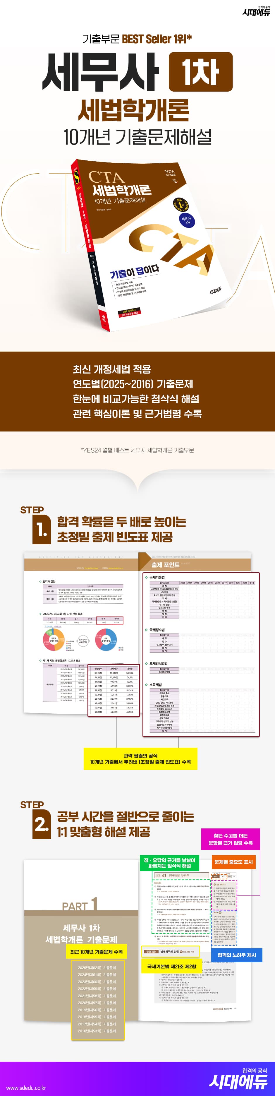 2026 시대에듀 기출이답이다 세무사 1차 세법학개론 기출문제해설 10개년 2